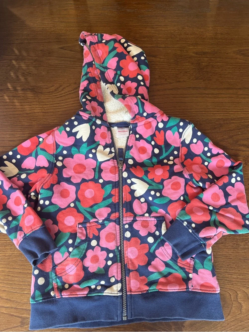 Hanna Andersson Sherpa Lined Fleece Zip Up size 10